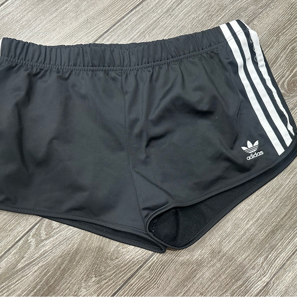 Adidas Black and White Athletic Shorts with Performance Fit